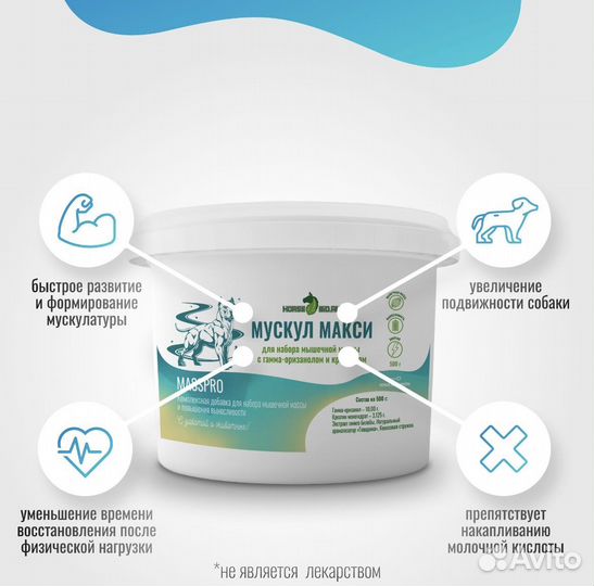 Подкормка для набора мышечной массы для собак