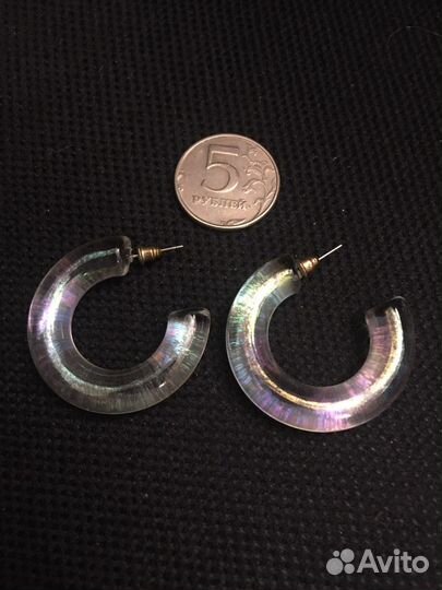 Серьги прозрачные