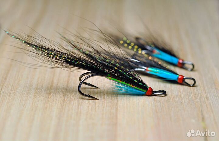 Лососевые мушки (на двойниках)
