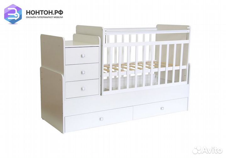 Кровать детская Фея 1100 белый