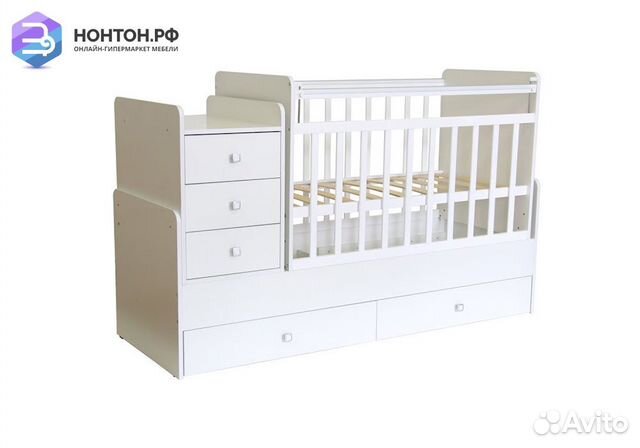 Кровать детская Фея 1100 белый