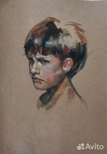 Наброски маслом, А4