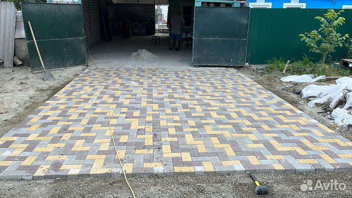 Укладка тротуарной плитки