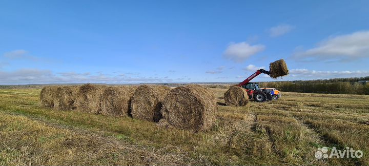 Солома в рулонах и мешках