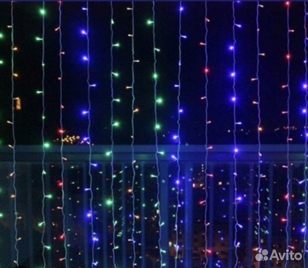 Гирлянда штора занавес