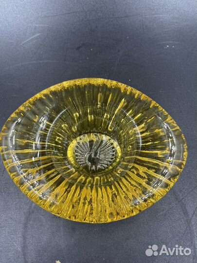 Пепельница Чешское Цветное Стекло