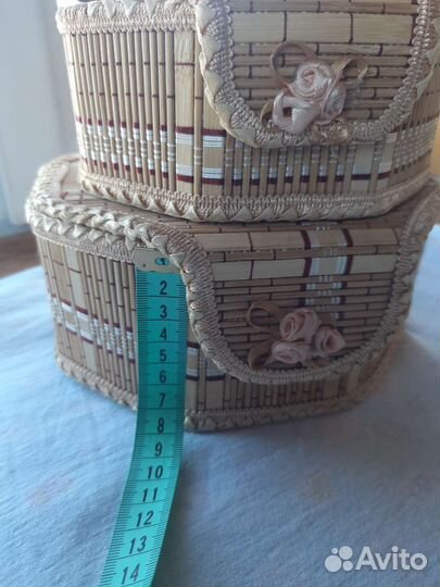 Шкатулка для украшений набор из 2 шт бронь