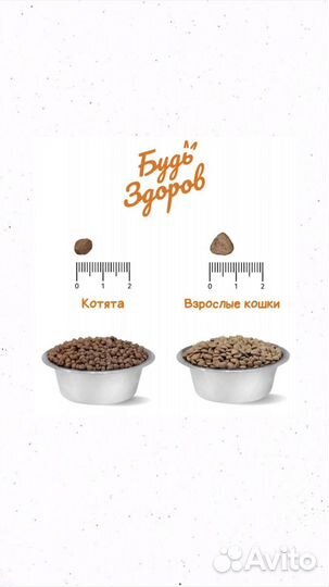 Сухой корм Будь Здоров для кошек с индейкой 2,5кг