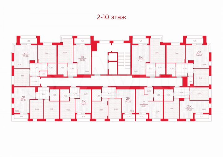 1-к. квартира, 47,1 м², 3/13 эт.