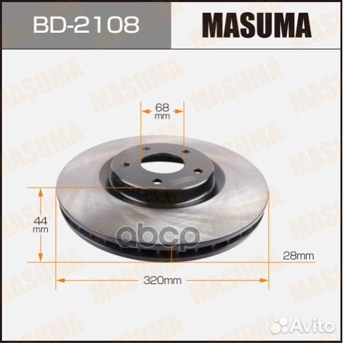 Диск тормозной BD-2108 Masuma
