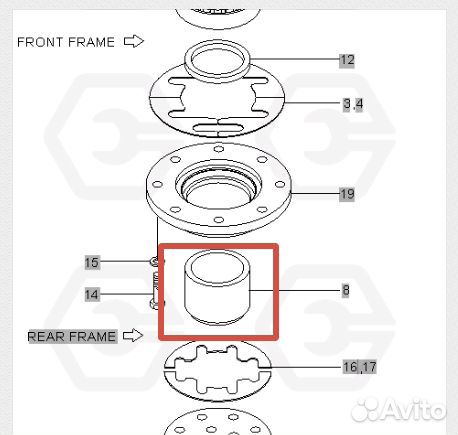 41LB-90090 Втулка центральной оси Hyundai HL760-7