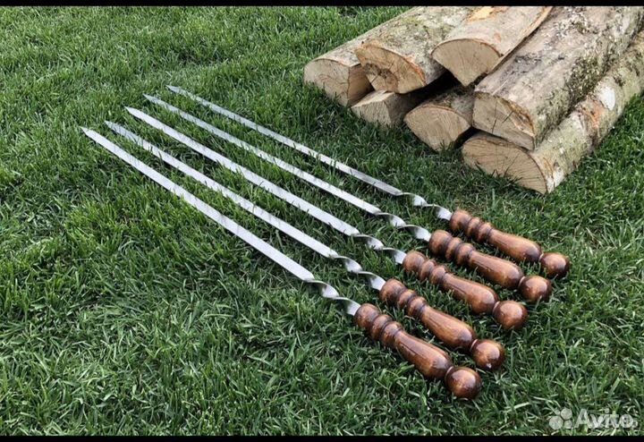 Шампура деревянной ручкой