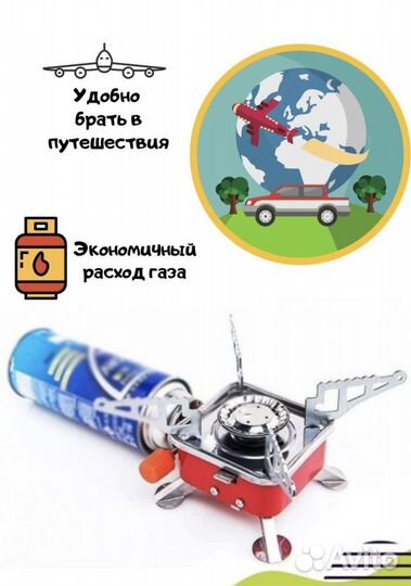 Горелка плитка Газовая мини плита