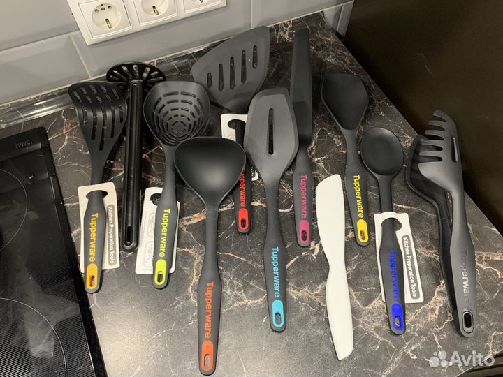 Тапер шумовка, лопатка, половник, щипцы