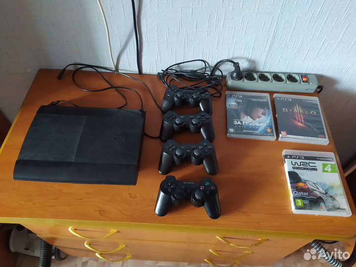 Игровая приставка ps3 super slim прошитая