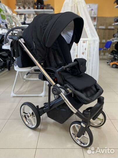 Коляска Coletto Fado 2в1 черная/рама серебро
