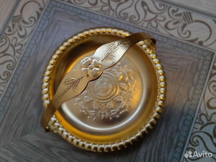 Тарелка блюдце конфетница мельхиор СССР