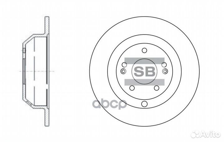 SD1072 диск тормозной задний KIA Sorento, Hyun