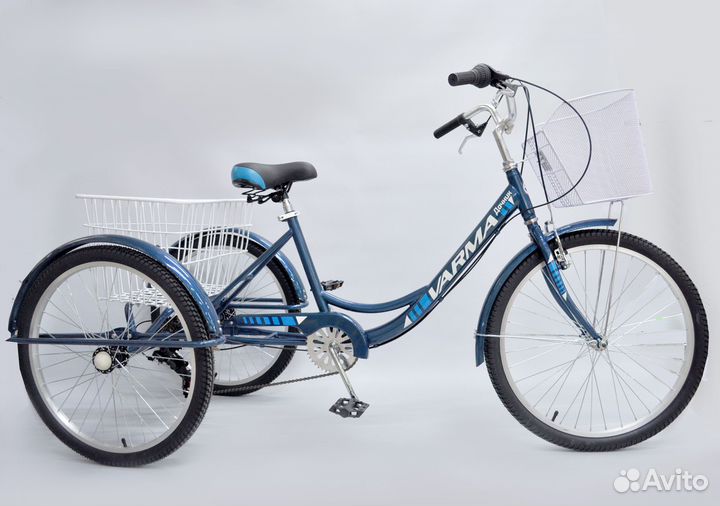 Трёхколесный грузовой взрослый велосипед