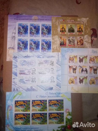 Марки России 2000 пять малых листов