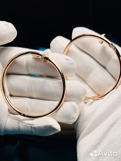 Золотой браслет cartier гвоздь