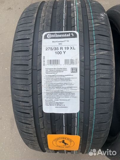 Continental ContiEcoContact 6 245/40 R19 и 275/35 R19