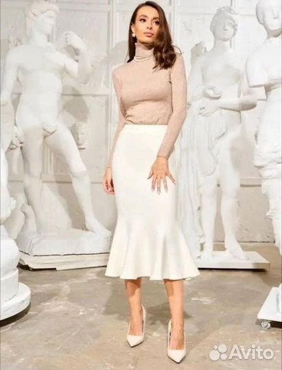 Длинная теплая юбка