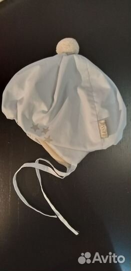 Шапка зимняя для мальчика, 0-3 мес