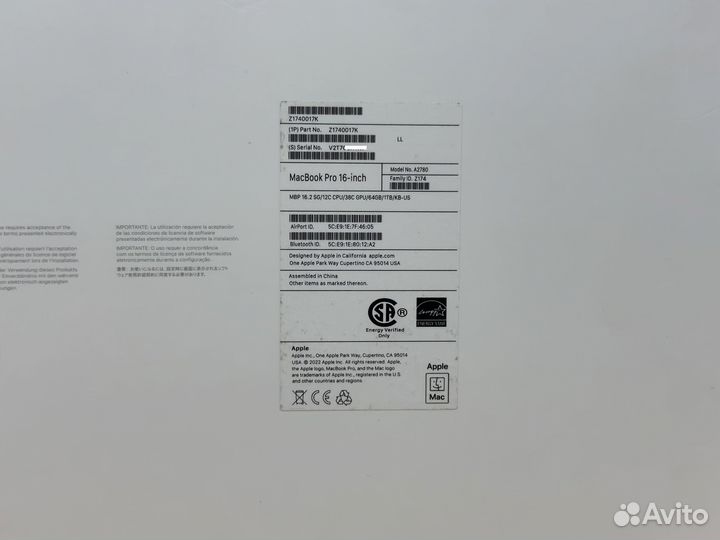 MacBook Pro 16 M2 Max(38c) 64GB 1TB