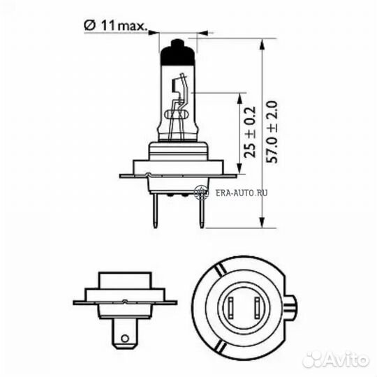 Philips 12972PRC1 H7 Premium 12V (55W) Лампа