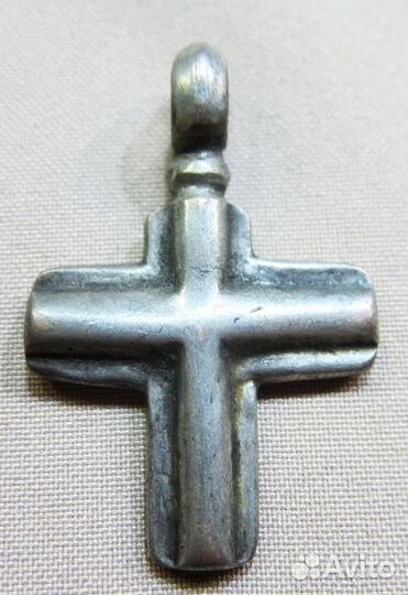 Крест нательный старинный 5*3,2см серебро Эфиопия
