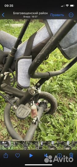 Детский трехколесный велосипед с ручкой бу