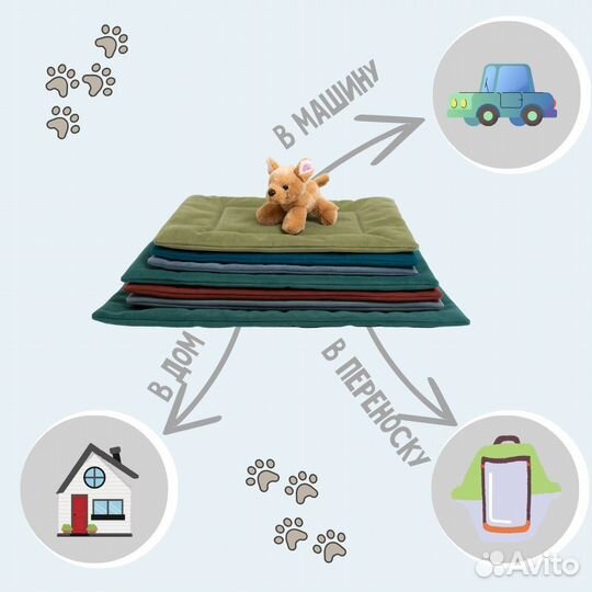Лежанка для собак крупных пород 68*86см