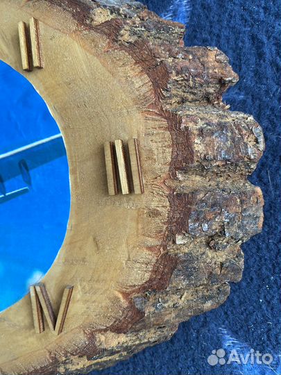 Часы настенные из спила натур дерева