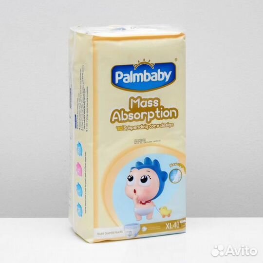 Подгузники-трусики Palmbaby XL (12+кг), по японско