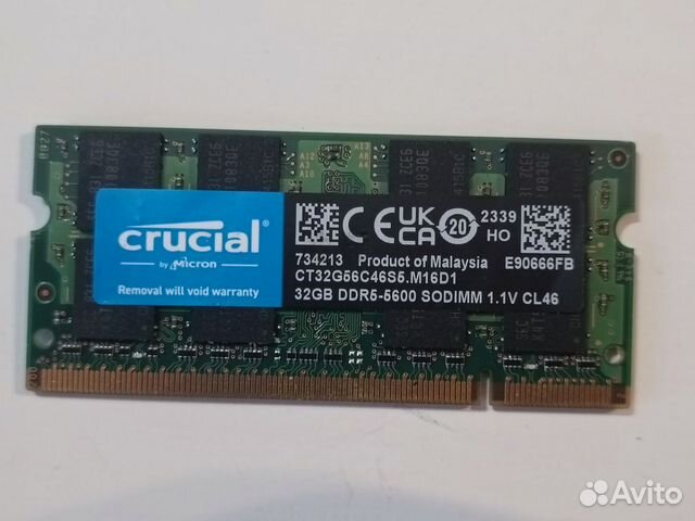 Оперативная память ddr5 для ноутбука купить в Москве | Электроника | Авито