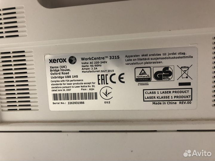 Принтер мфу Xerox WorkCentre 3215