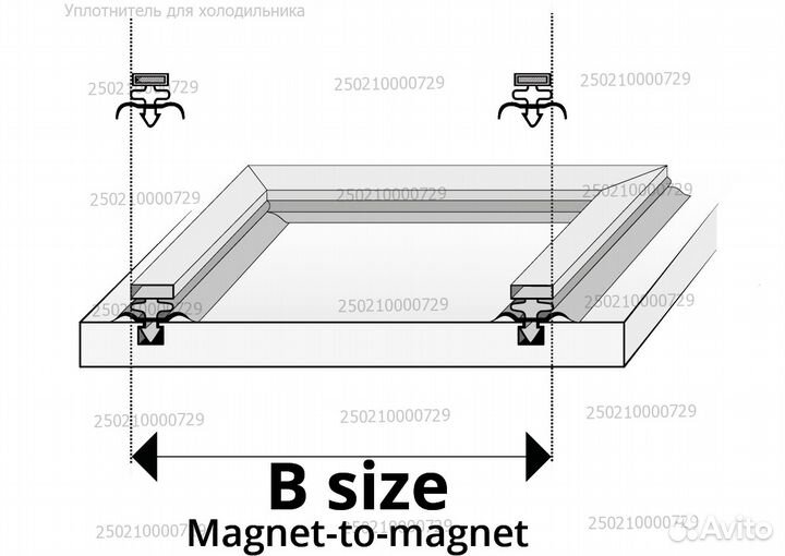 Резинка дверцы холодильного стола