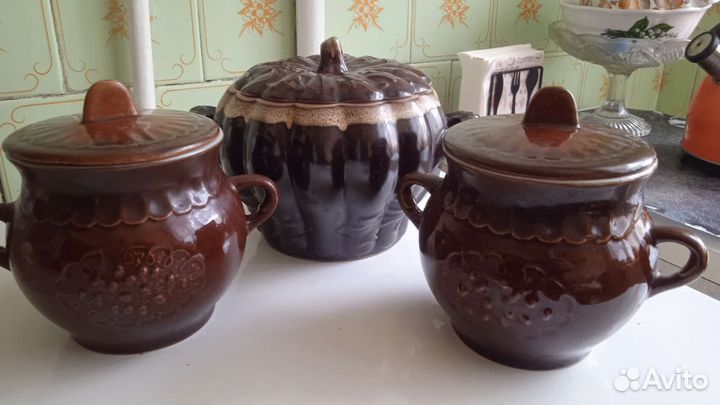 Горшки глиняные для запекания