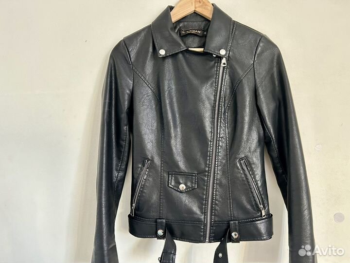 Кожаная куртка женская экокожа xs 40