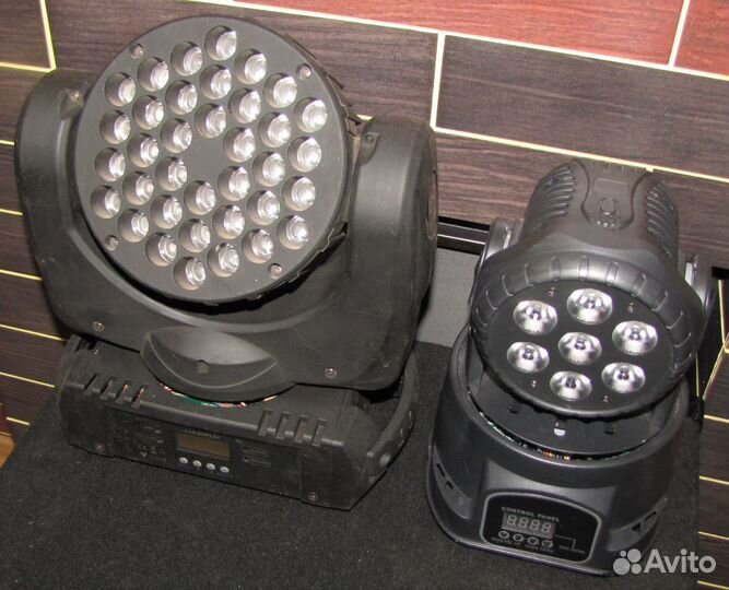 Головы LED светомузыка Pro 2шт Rgbw Строб Mic DMX