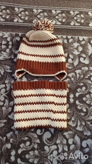 Комплект шапка и шарф для мальчика