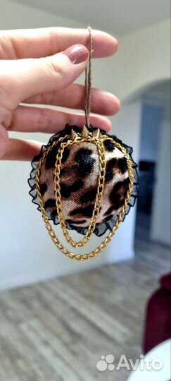 Елочные игрушки, hand made, леопард