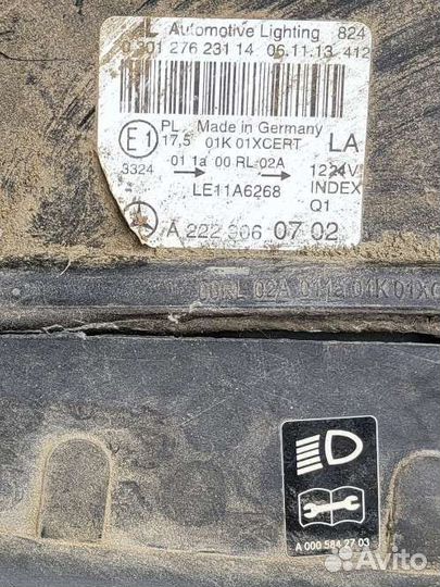 Продам Фары w222 s class фонарь amg