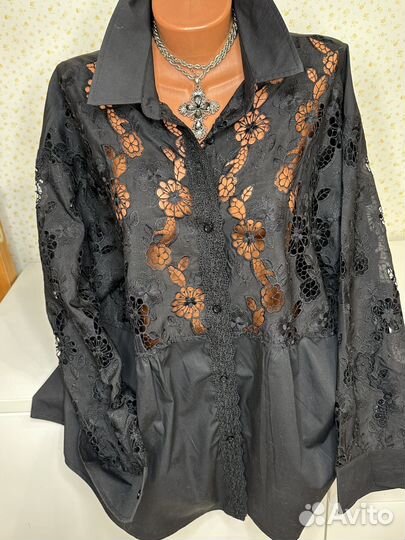 Рубашка ажурное шитье нарядная 48-54р