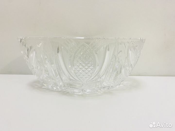 Салатник СССР лзхс Хрусталь Ладья Чертополох
