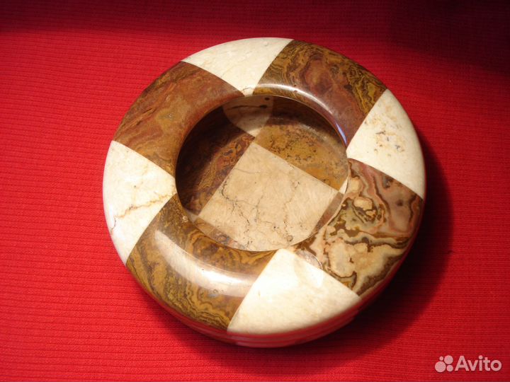 Пепельница Оникс Шахматы Натуральный Камень