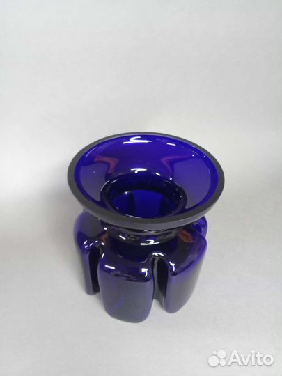 Ваза кобальтовое стекло