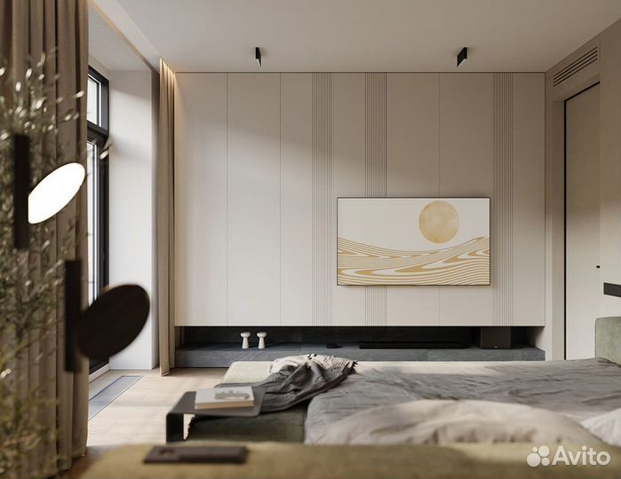 Подвесная тумба под тв на заказ