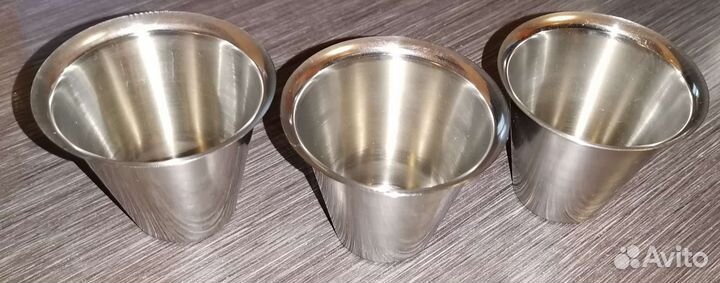 Стопки походные металлические 100 мл, 3 штуки